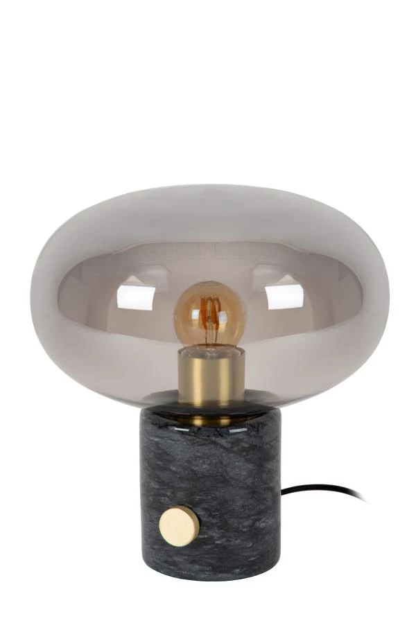 Lucide CHARLIZE - Lampe de table - Ø 23 cm - 1xE27 - Fumé - éteint